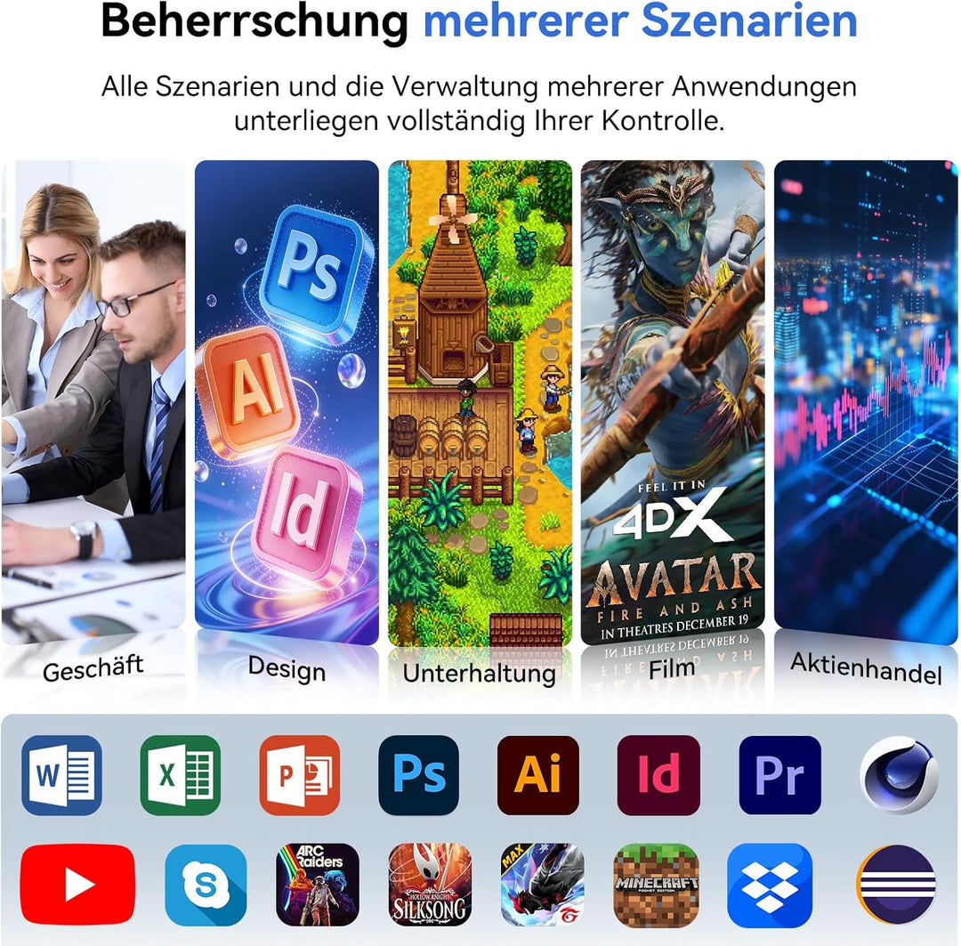 Blackview MP20 Mini PC, AMD Ryzen 3300U, 16GB DDR4 512GB SSD, Windows 11 Pro Mini Desktop PC, kompak