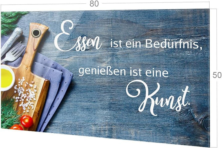 GRAZDesign Spritzschutz Küchenrückwand Glas Küche für Herd & Küchenspüle, Spruch - Glasplatte für Rü