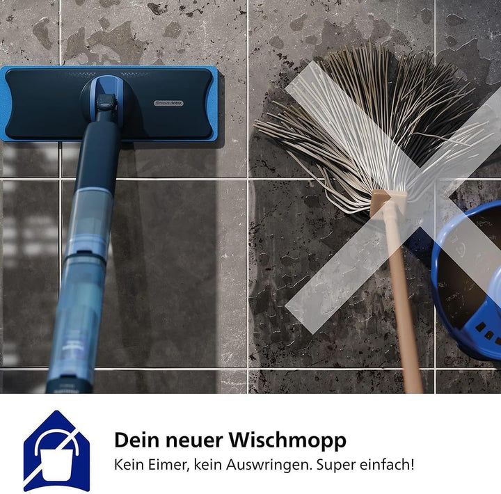 Philips OneUp 5000 Serie Elektrischer Wischmopp - 2X sauberere Böden², 2X schnelleres Wischen, 2 Feu