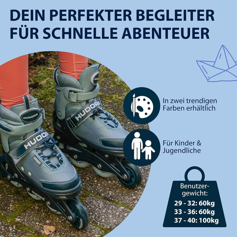 HUDORA Inline Skates Mia / Leon 2.0 - Inliner für Kinder / Jugendliche & Erwachsene in versch. Gröss