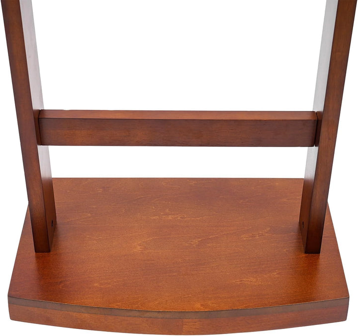 Herrendiener Kleiderbutler aus Holz mit Ablage & Handyfach, Stand Kleiderständer mit Hosenbügel und