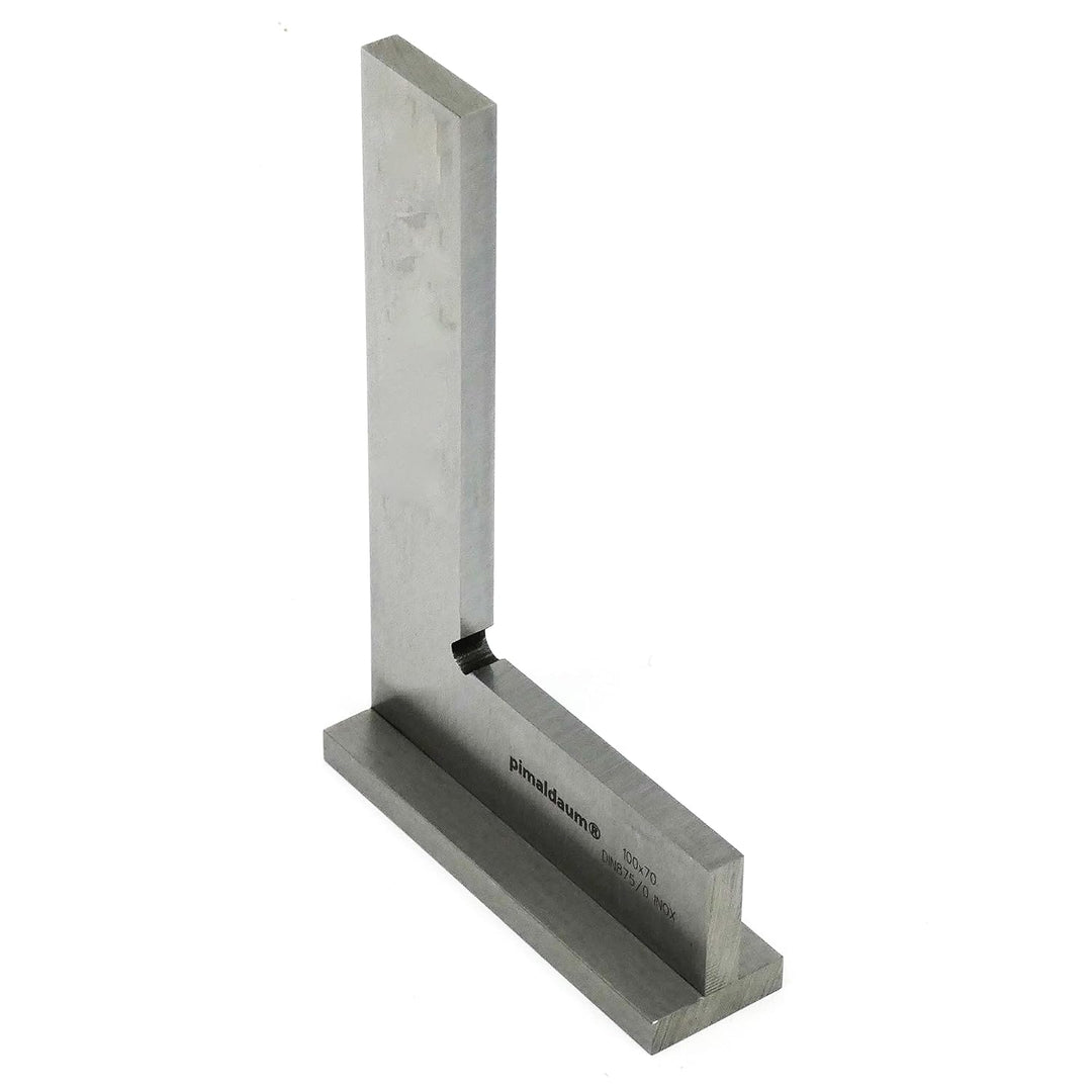 Anschlagwinkel, 90°-Flachwinkel mit Anschlag gem. DIN 875/0, Edelstahl (Metall, 100x70 mm) Metall 10