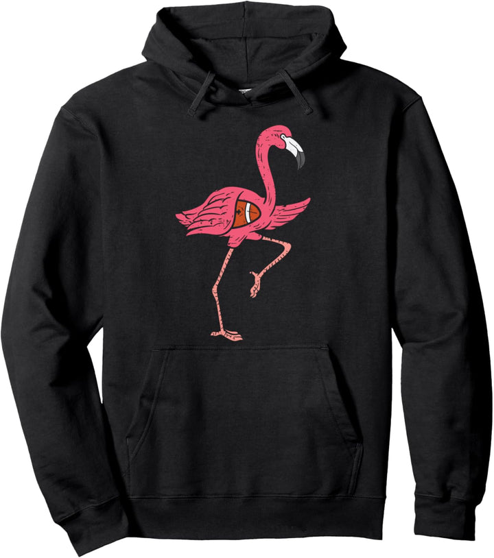 Flamingo spielt American Football, lustig, für Herren und Damen Pullover Hoodie