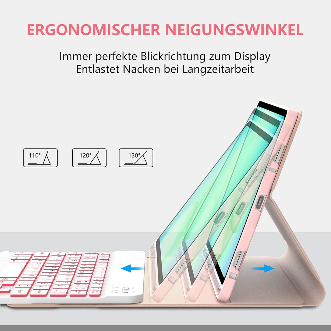 Hülle mit Tastatur für Samsung Galaxy Tab A11+ 11" (2025) & Galaxy Tab A9+ 11" (2023) – Deutsch Keyb