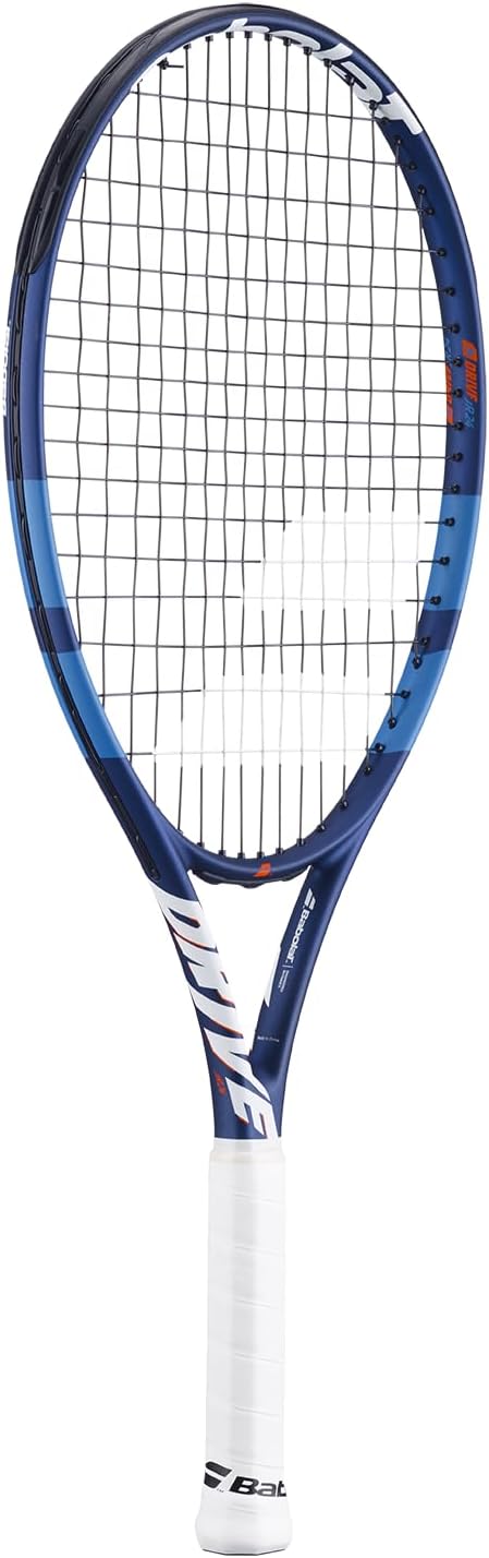 Babolat, Tennisschläger Modell Drive Junior, Einheitsgrösse, Weiss/Blau, Leicht, Griff für kleine Hä