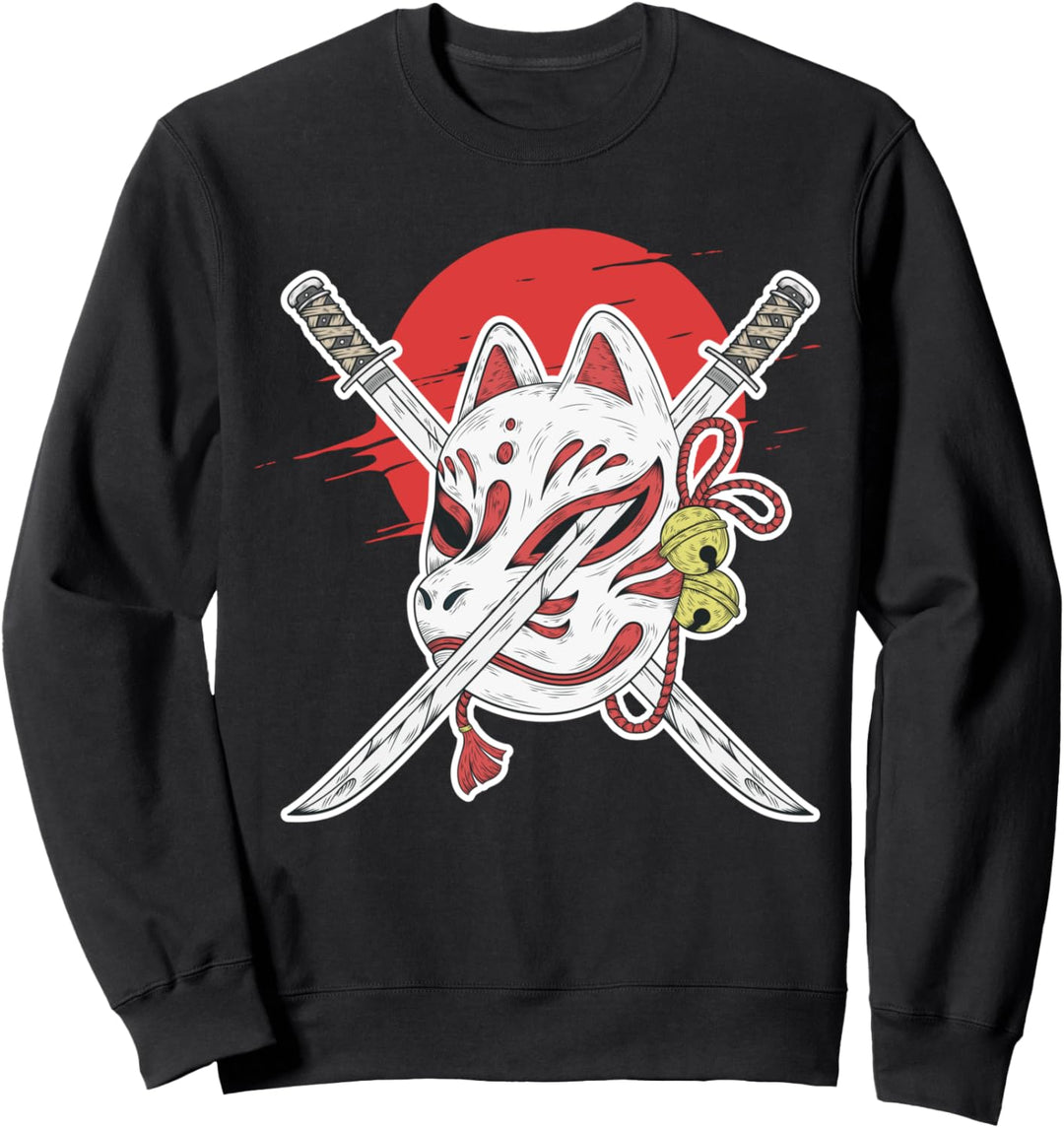 Japan Anime Maske Kitsune Style Samurai Oni Monster Sweatshirt