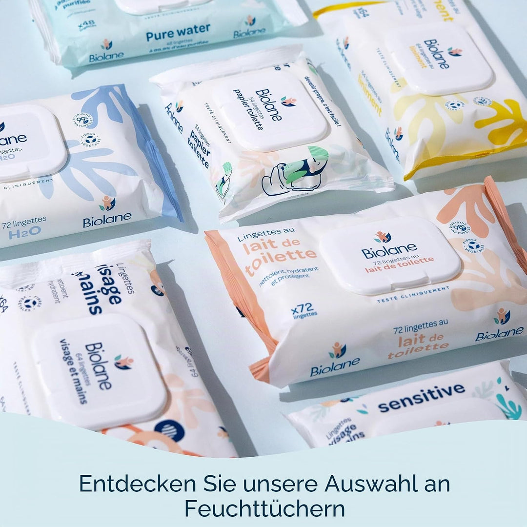 BIOLANE - Baby-Feuchttücher mit 99,9% Wasser - Pure Water - Packung mit 12 x 48 (576 Feuchttücher) -