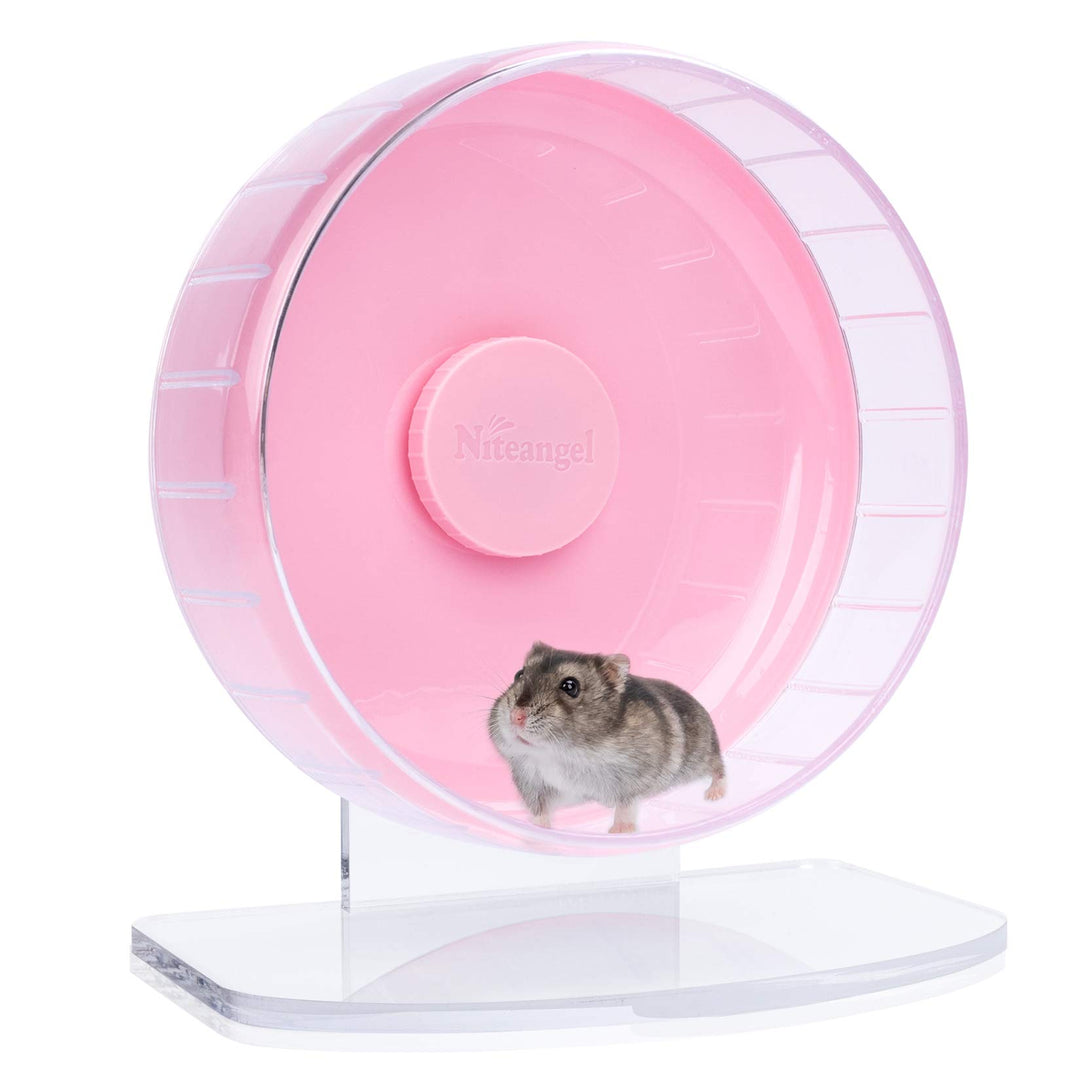 Niteangel Superleise Hamster-Trainingsrad: Leises Spinner Laufrad Mit Verstellbarem Ständer für Renn