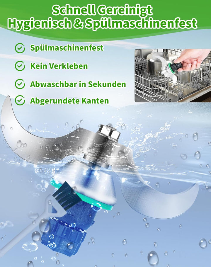 Teigmesser kompatibel mit Vorwerk Thermomix TM5 TM6 TM7 – Edelstahl Mixmesser Ersatzteil für Vorwerk