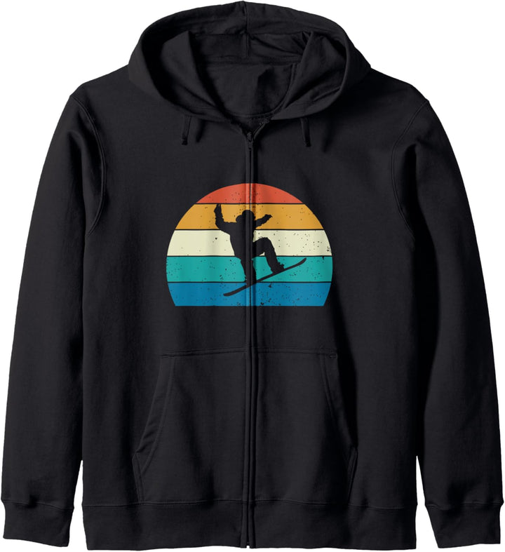 Snowboarden, Retro-Stil, Snowboard, Snowboarder Kapuzenjacke