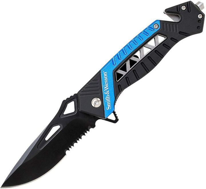 Smith &amp; Wesson Taschenmesser Messer 22.8 cm blau/Schwarz, 22.8 cm blau/Schwarz
