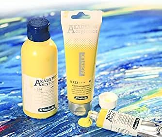 Schmincke – AKADEMIE Acryl, Grundsortiment 8 x 20 ml-Tuben, 76 008 097, Kartonset, brillante, farbst