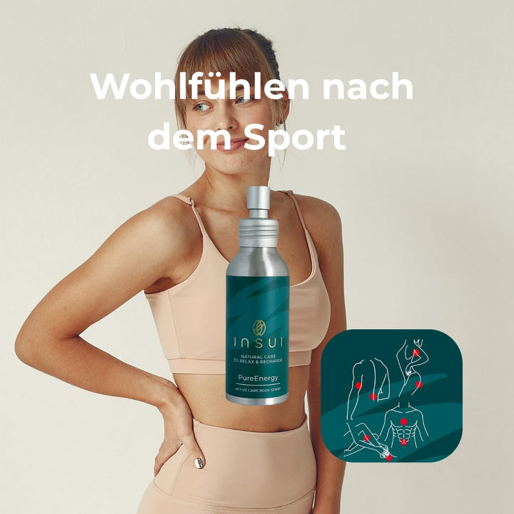 Natürliches Körperspray für Sport und Verspannungen, Schnelle Regeneration, Entspannt Arme und Beine