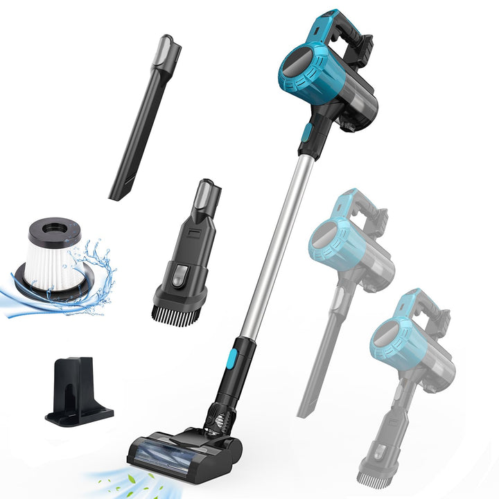 Akku Staubsauger 30000Pa,für Makita 18V Akku,Staubsauger Kabellos mit 0.6L Staubbehälter,LED Beleuch
