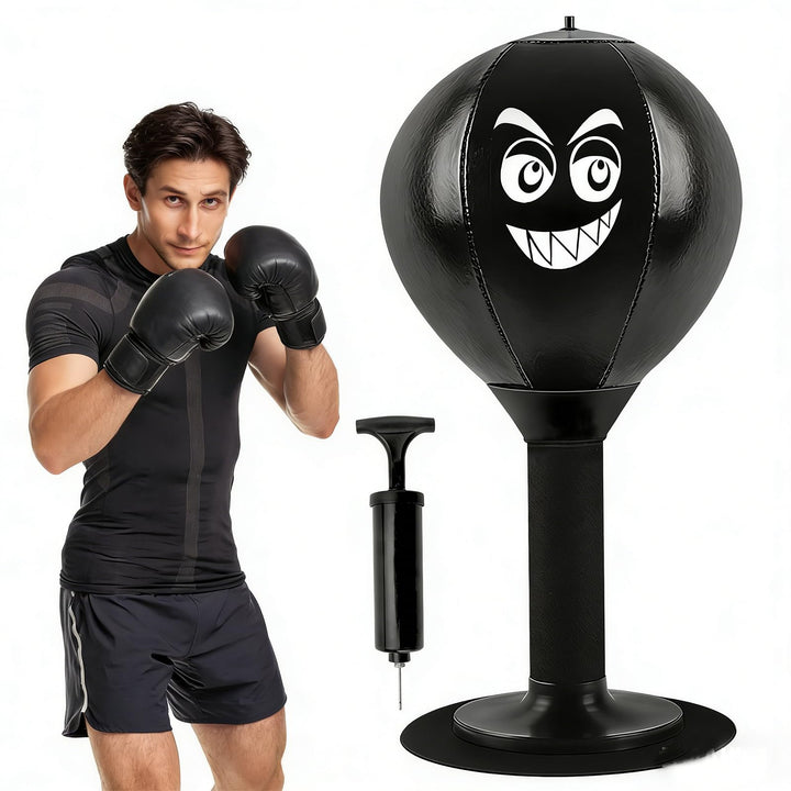 Punchingball Tisch, Büro mit Saugnapf Rage Bag Schreibtischboxsack Tool mit Federn für Chef Kollegen