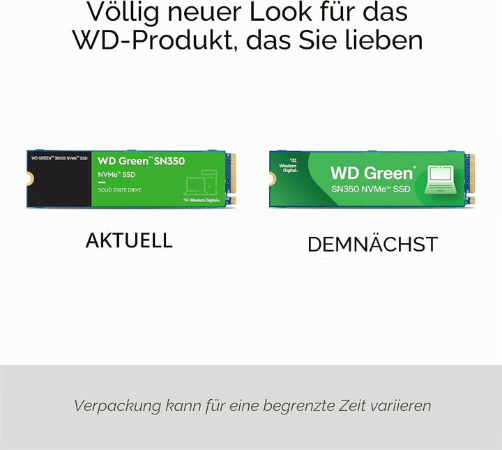 WD Green™ SN350 NVMe SSD Festplatte 1 TB, M.2 2280 (Schnelle NVMe™-Leistung von bis zu 2.400 MB/s, s