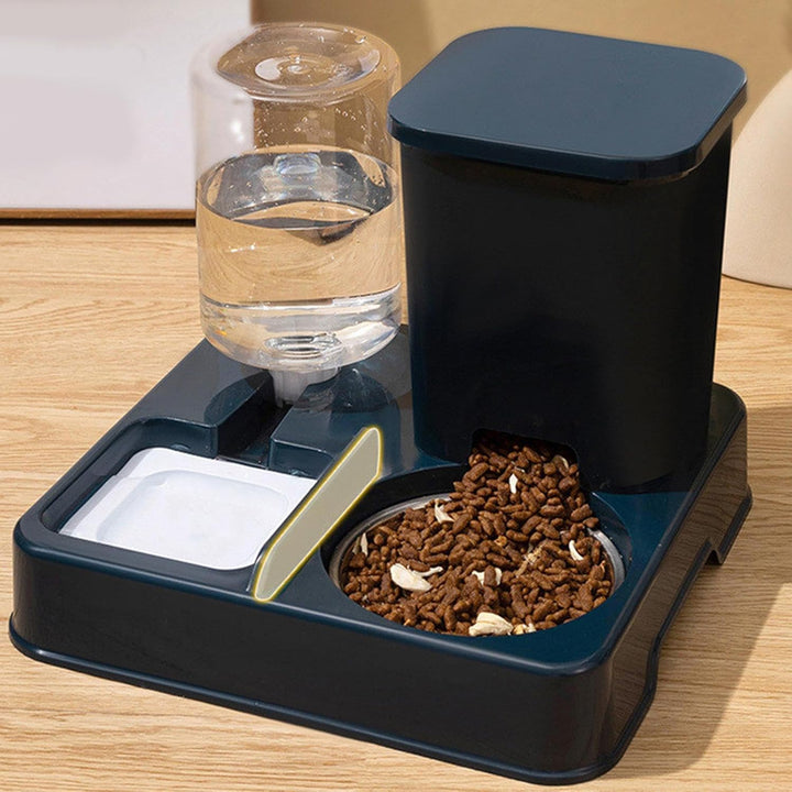 2-in-1 Automatischer Futterspender für Haustiere, Katzen- und Hundefutterspender und Wasserspender,