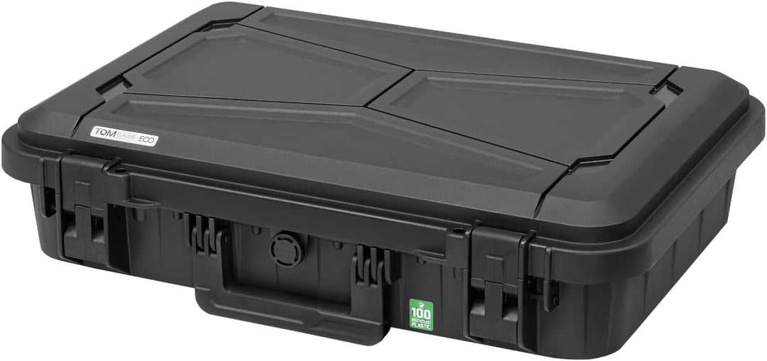 TOMcase Laptop Koffer 16–18 Zoll wasserdicht - ECO Schutzkoffer für Notebook Tablet und Zubehör - St