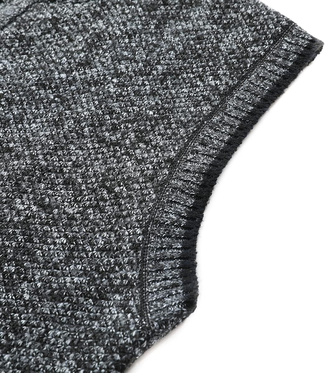 YOUTHUP Herren Weste Fleece Fütterung Winter Frühling Strickjacke Ärmellose Fleecejacke Stehkragen S