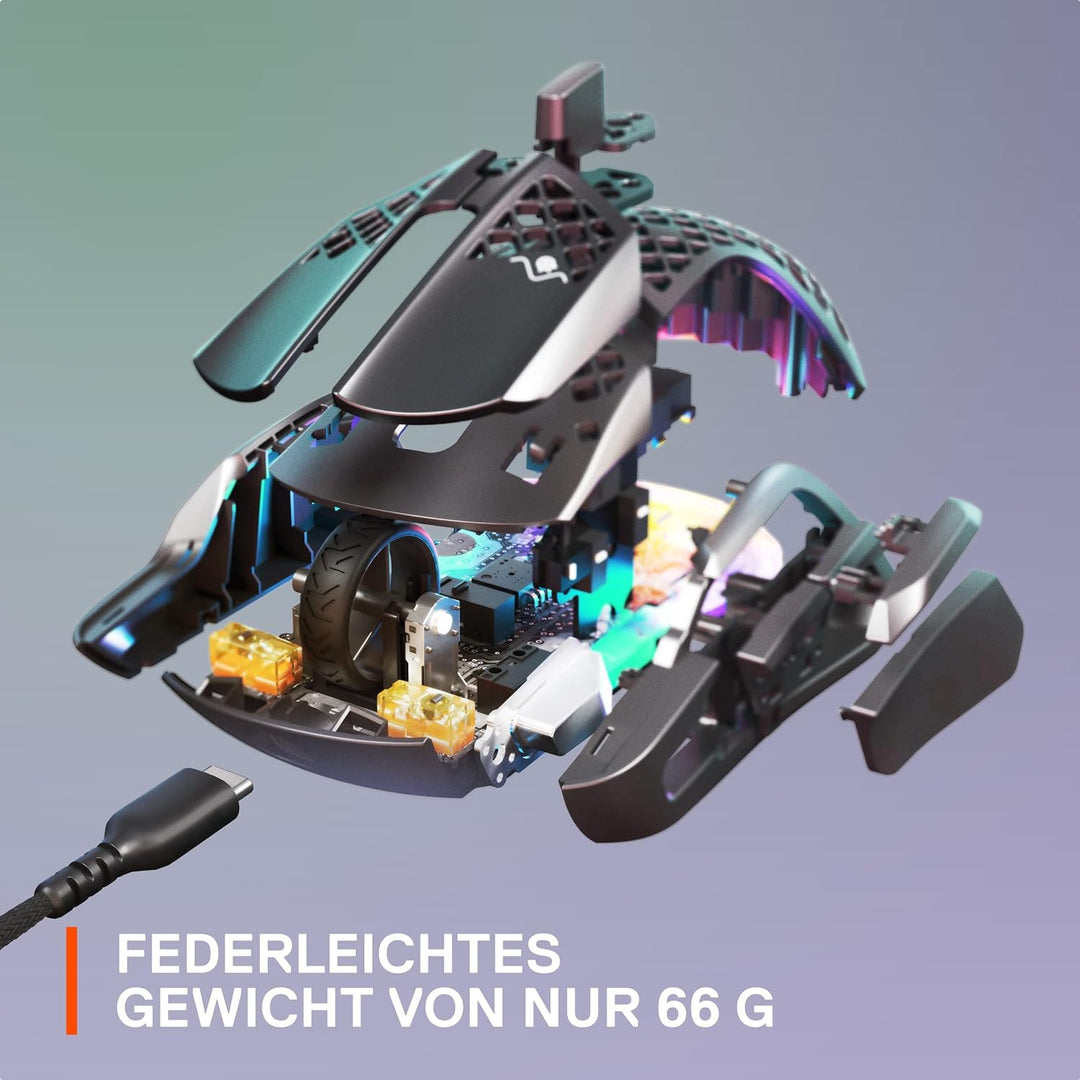SteelSeries Aerox 5 Gaming-Maus – Ultraleichte 66 g – 9 programmierbare Tasten – Wasserbeständig nac