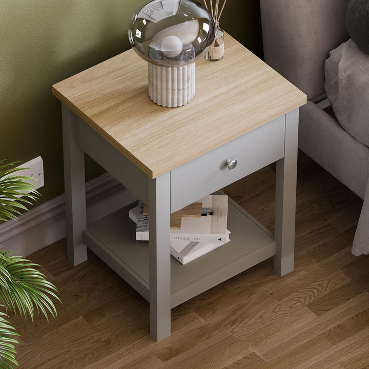 Vida Designs Schubladenboxen, MDF, Spanplatte und Melaminfurnier, Grau, Standard, Grau