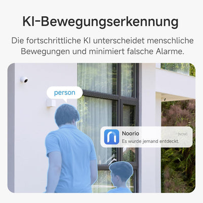 Noorio Überwachungskamera Aussen, B200 Outdoor Aussen/innen Akku WlAN kabellos WIFI Kamera Überwachu