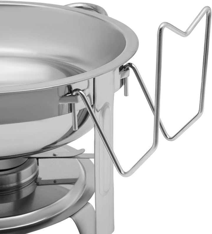Chafing Dish Buffet Set, 5L Rund Warmhaltebehälter, Edelstahl Speisewärmer mit Lagerung der Deckel,