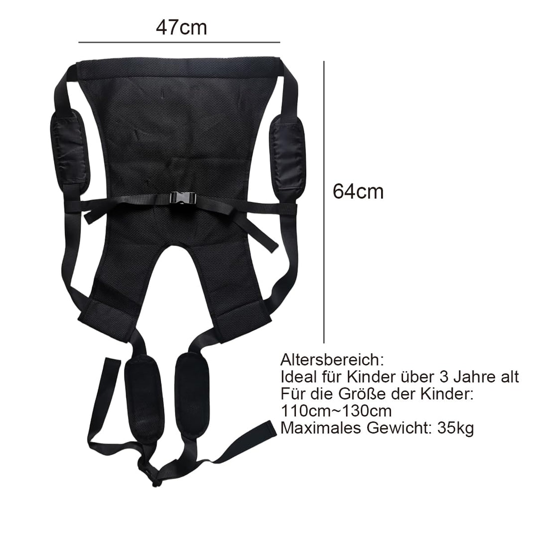 Schwarze Kindertrage Sling Kinderrückentrage Wanderrucksack Gürtel Kinderliftschlinge für den Transf