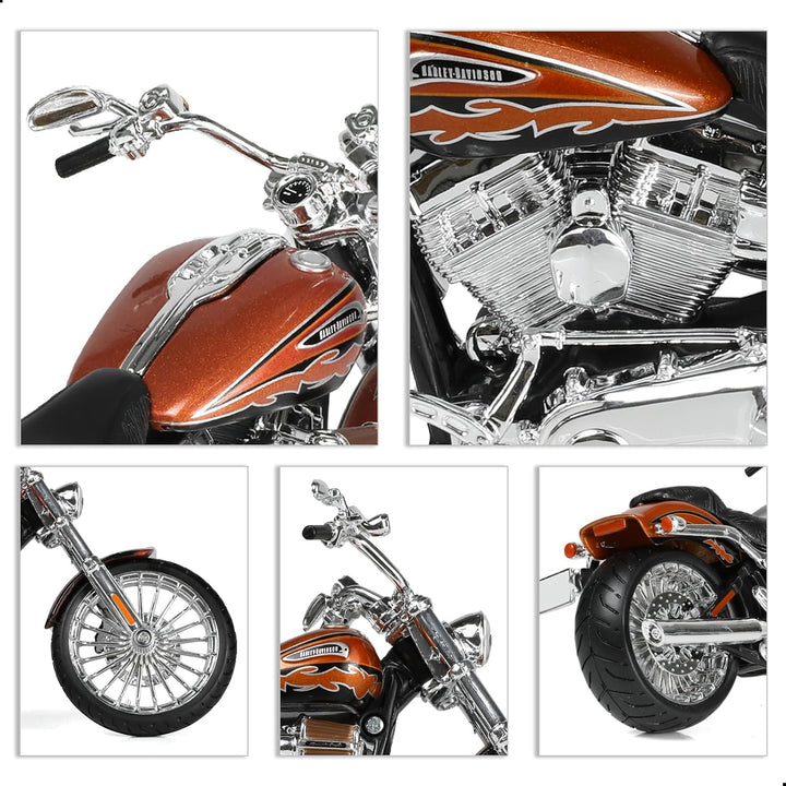Risopen Motorradspielzeug kompatibel für Harley Davidson 1:12 Mini Motorradmodell Dascast Moto für 5