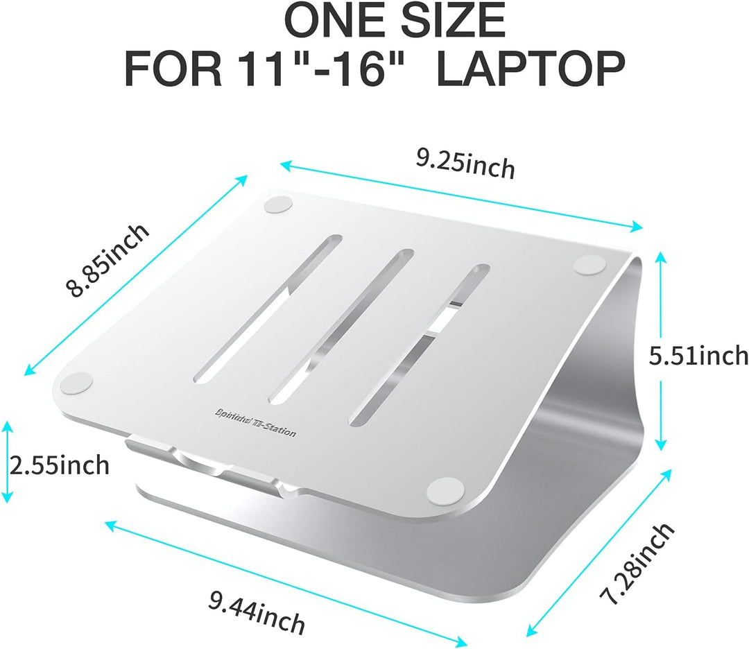Bestand Aluminiumständer für Laptop und MacBook Desktop für Apple MacBook und alle Laptops Silber 10