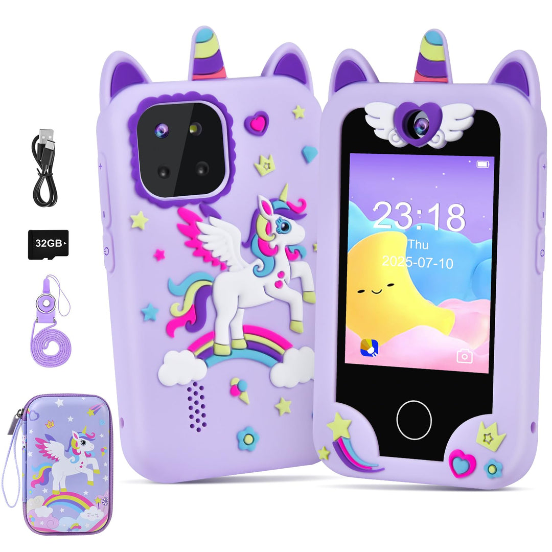 Kinder Handy, Kleinkind Einhorn Telefon Spielzeug für 3 4 5 6 7 8 Jahre alte Kinder, Handy Spielzeug