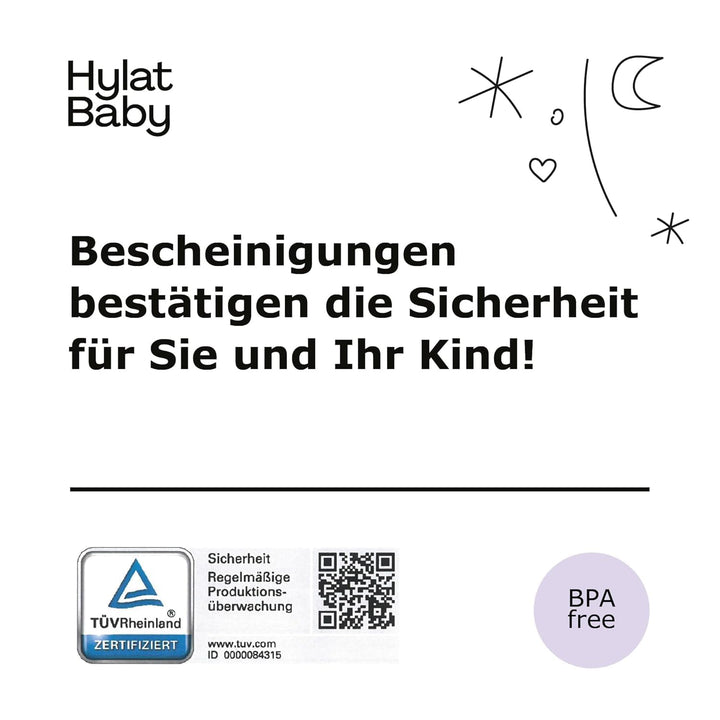 Hylat Baby Friends Grau Babywanne mit Gestell und Badewannenstöpsel - TÜV Rheinland zertifiziert - S