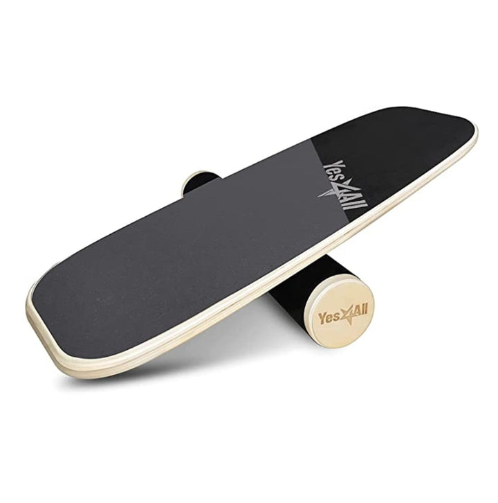 Yes4All Indoorboard aus Holz, Surf Balance Board mit glatter Oberfläche und Rolle für alle Trainings