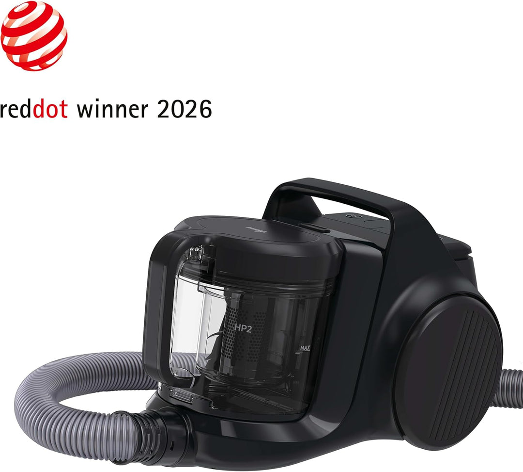 Hoover HP2 leistungsstarker Bodenstaubsauger ohne Beutel für Hartböden & Teppiche, leicht & kompakt,