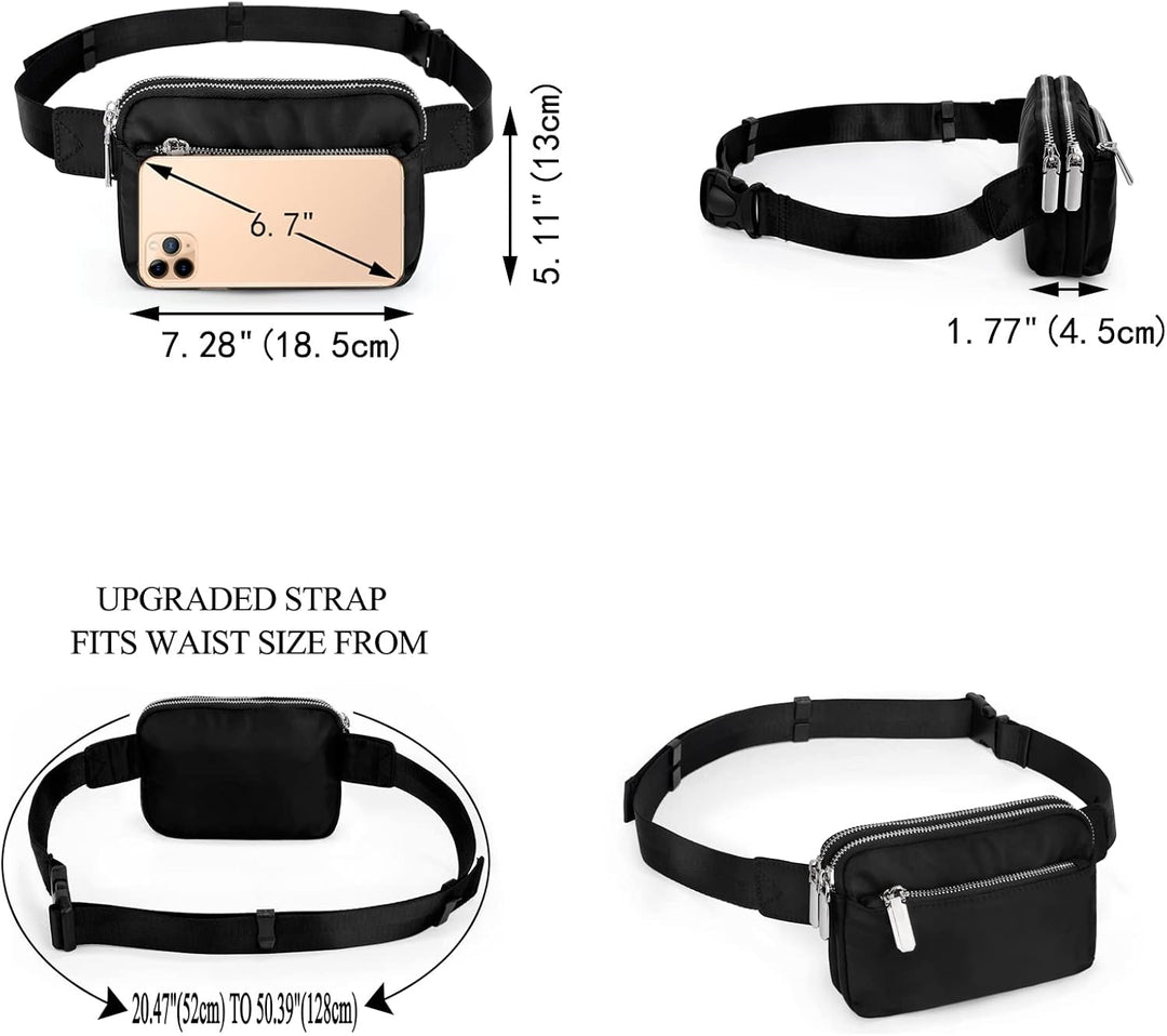 Geldbörse Damen Brieftasche UTO PU Leder Multifunktions Zip um Clutch für Handy 0759b Schwarz mit Ne