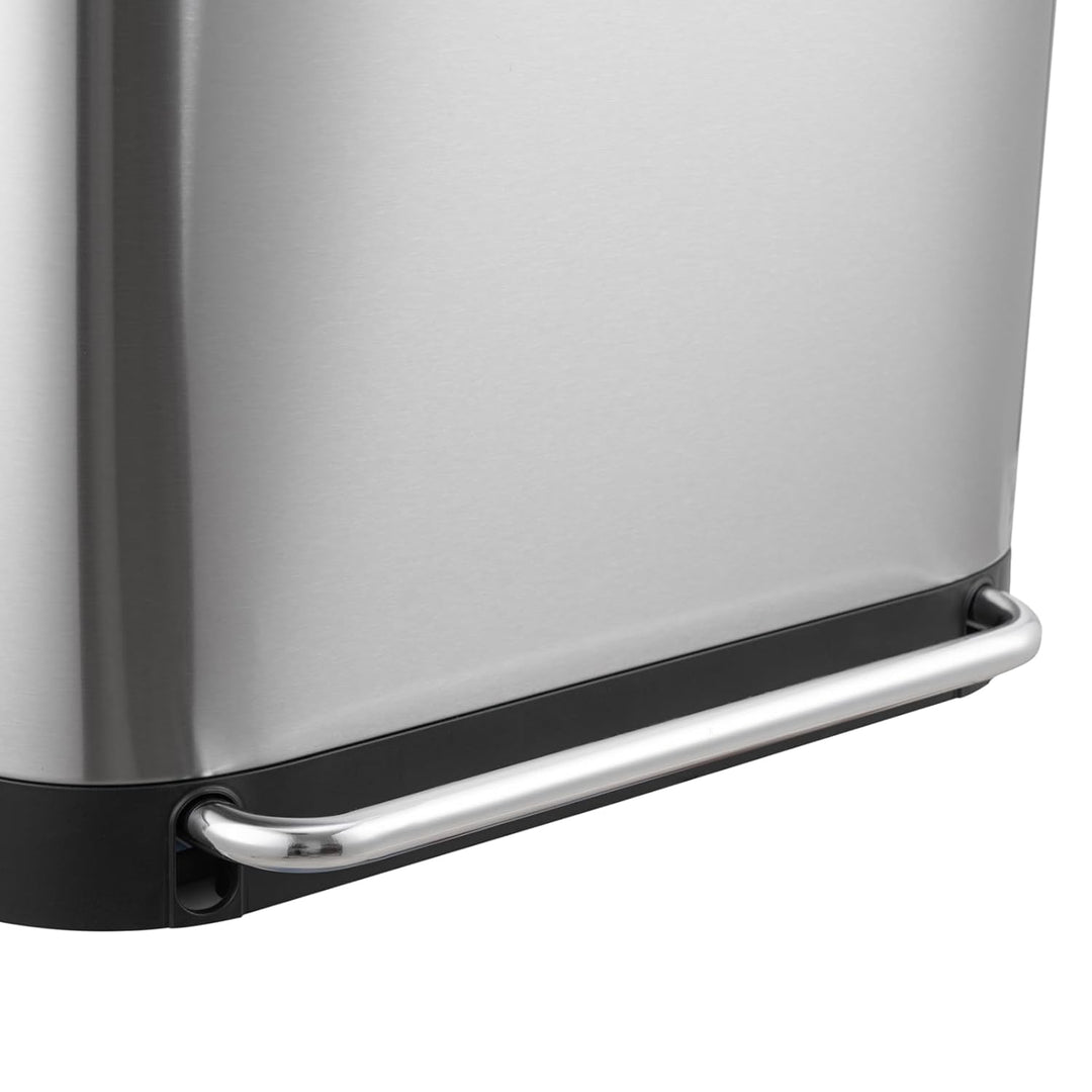 SVITA MLT2X30 Mülleimer 2 x 30 Liter Treteimer Abfalleimer 60 Liter mit 2 Fächern mit zusatz Fach fr