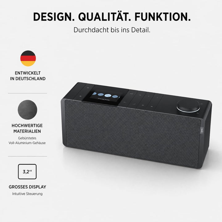 Loewe klang s1 basaltgrau, Stereo Smartradio, 80 Watt, DAB, DAB+, UKW, Audio Streaming, Bluetooth, U