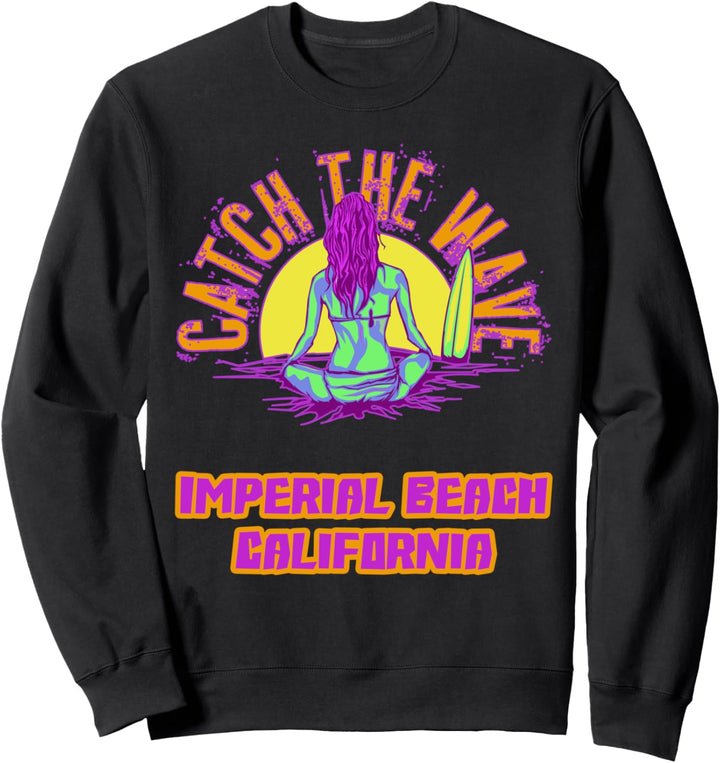 Imperial Beach Shirt Surfen Vaporwave Aesthetic Beach Sweatshirt