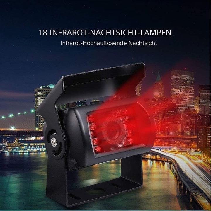 CAMECHO Fahrzeug Backup Kamera – 22,9 cm 4 Geteilte Monitor Vorderseite View, Kamera 18 IR-Nachtsich
