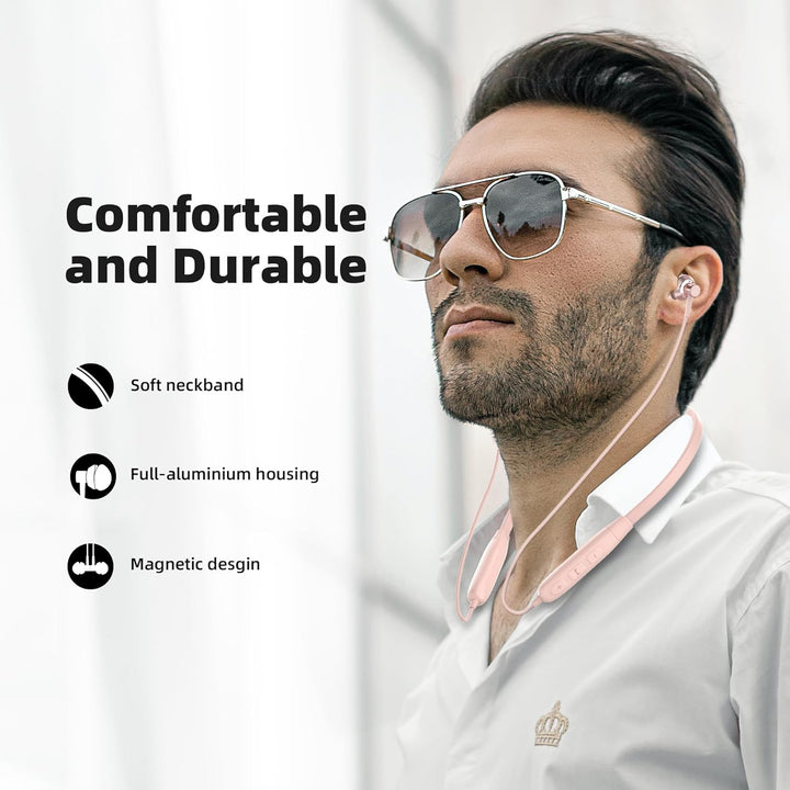 SoundMAGIC S20BT Bluetooth-Kopfhörer mit Nackenband, drahtlose Ohrhörer, Hi-Fi-Stereo-In-Ear-Kopfhör