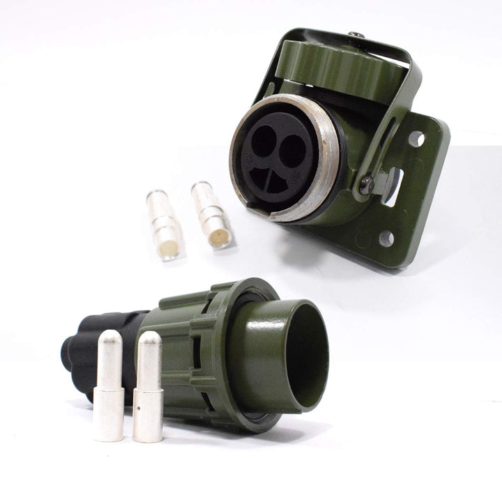 NATO Steckdose Stecker + Buchse 24V 35mm 2 polig LKW