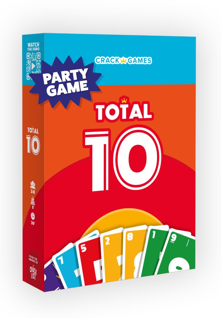 TOTAL 10 – Kartenspiel Inspiriert vom Rommé | Von den Machern von Crack List | 2 bis 8 Spieler | Ab