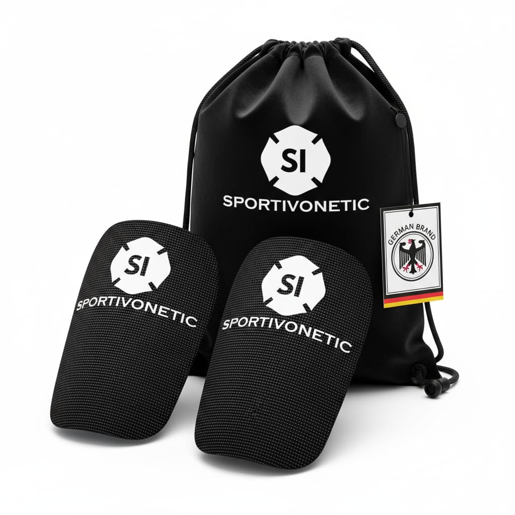 SPORTIVONETIC® High Performance Schienbeinschoner Anpassbar für Erwachsene & Kinder, Damen & Herren
