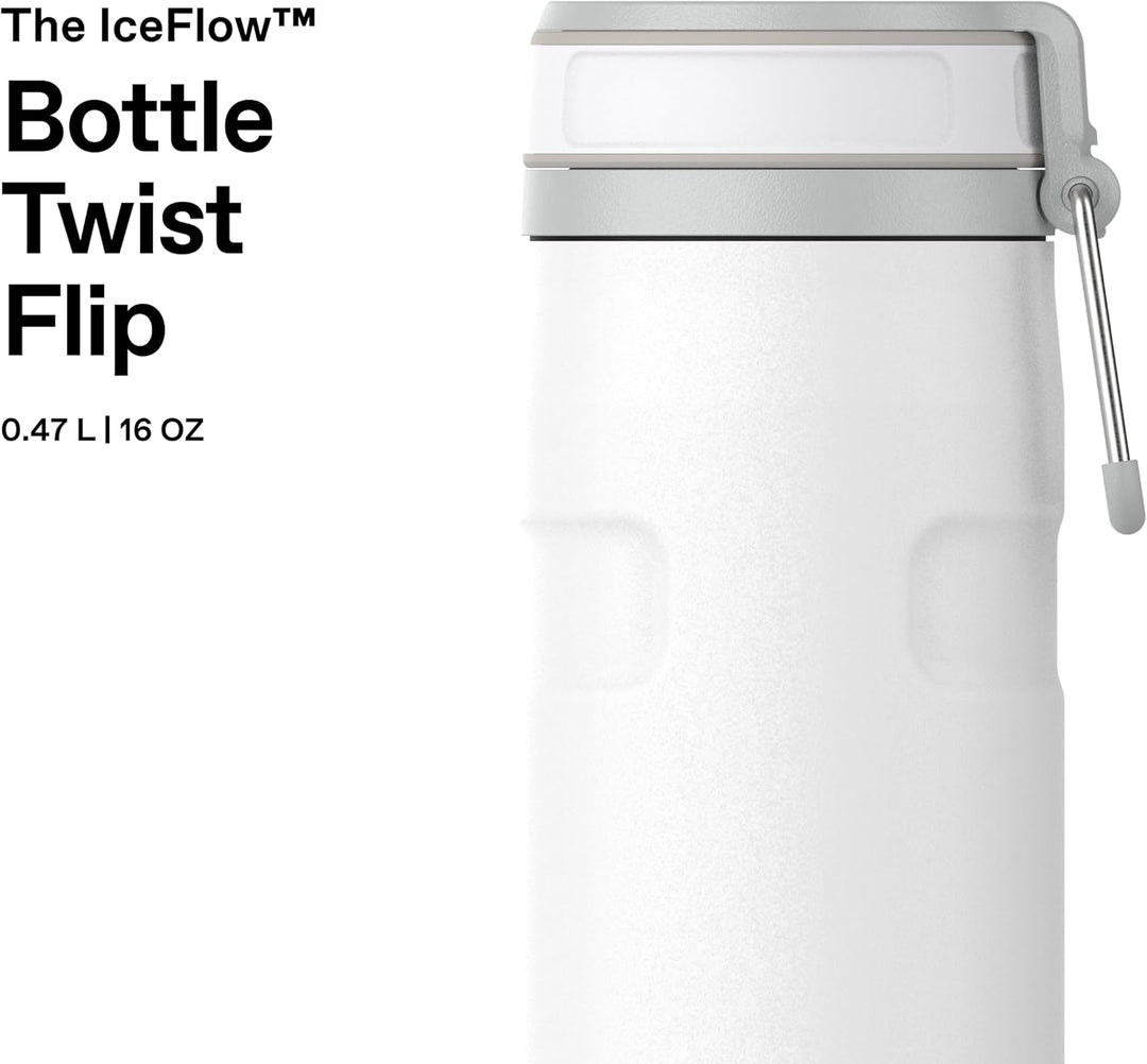Stanley 1913 IceFlow Bottle Twist Flip 0.47L - Kühlt 12 Stunden - 3 Tage Eisgekühlt - Spülmaschinenf