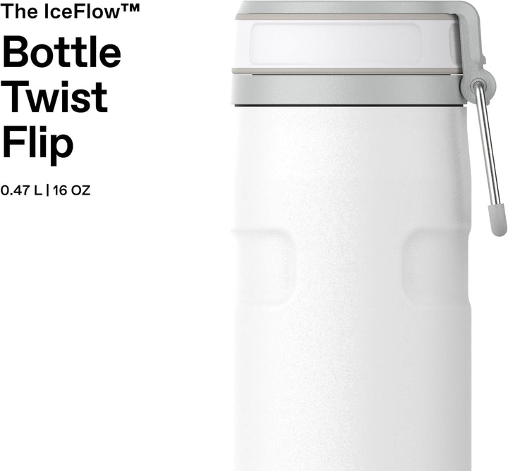Stanley 1913 IceFlow Bottle Twist Flip 0.47L - Kühlt 12 Stunden - 3 Tage Eisgekühlt - Spülmaschinenf