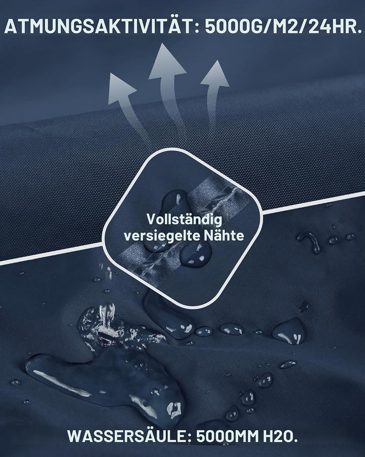33,000ft Packbare Regenhose Herren Wasserdicht Leichte Fahrrad Überziehhose Winddicht Reflektierende