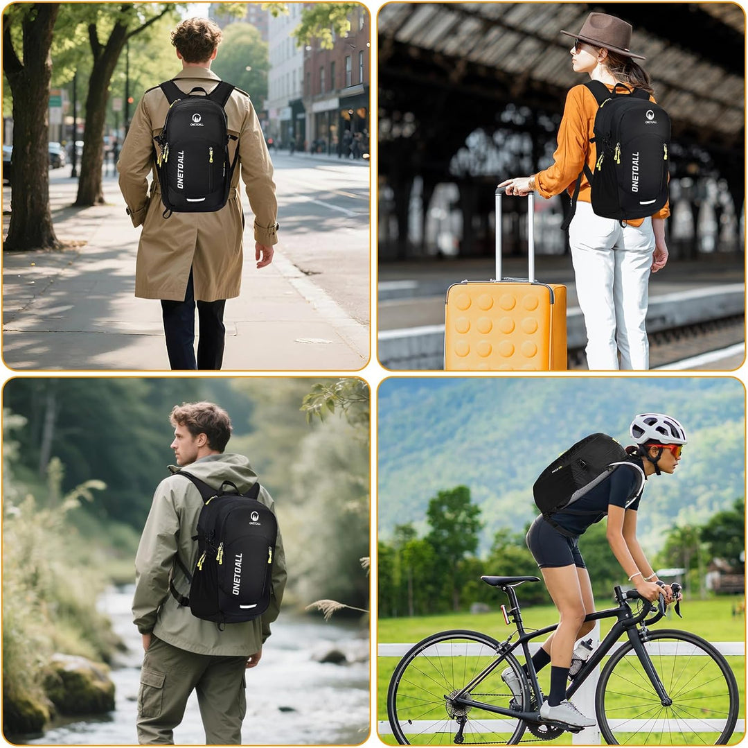 Wanderrucksack Damen, Diebstahlsicherer Tagesrucksack Damen, Wasserdichter Fahrrad Rucksack mit Rück