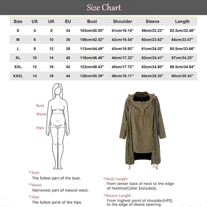 Fannyfuny Winterjacke Damen Lang Warm Baumwolljacke Tragejacke Umstandsjacke Umstandsmode Winter 3 I
