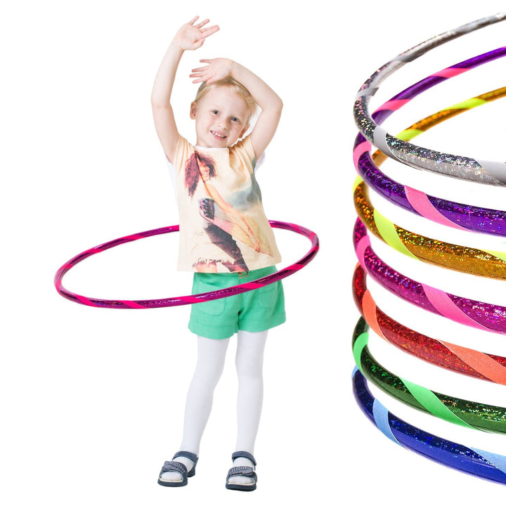 Hoopomania Glamour Kinder Hula Hoop Reifen Ø60cm Glitter-Pink-Pink, Ø60cm Glitter-Pink-Pink