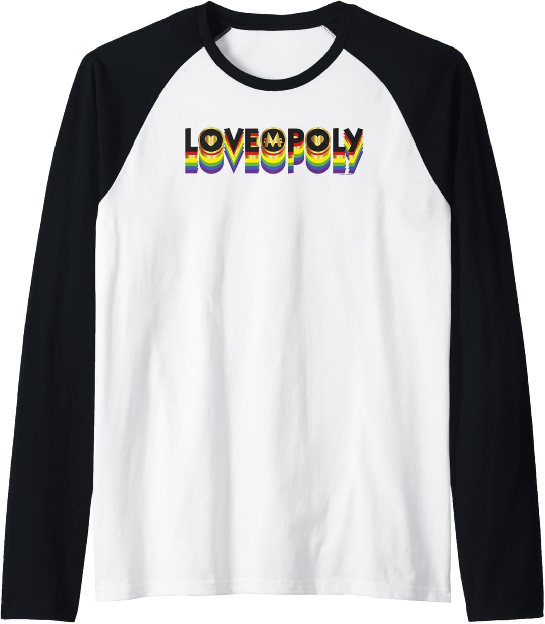 Monopoly Loveopoly Rainbow Word Stack Raglan